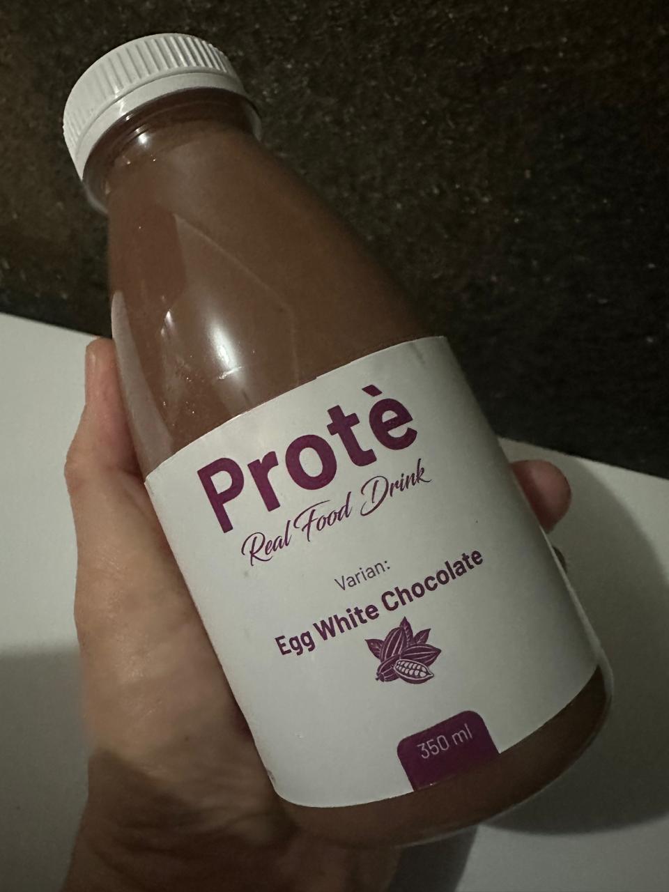 Protein Real Food Drink Varian Egg White Chocolate 350ml