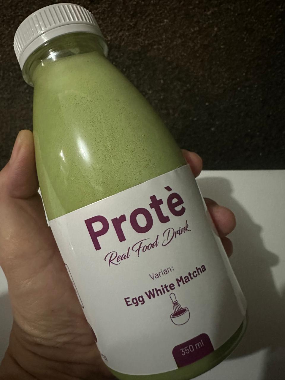 Protein Real Food Drink Varian Egg White Matcha 350ml